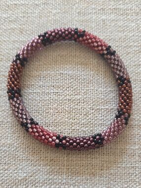 Sashka Co. Pink and Black Beaded Bracelet - Women Jewelry